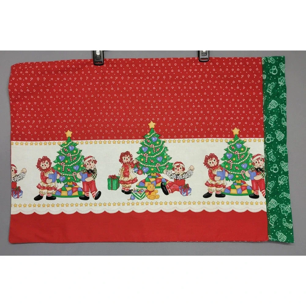 Vintage Raggedy and Andy Pillowcase Handmade Reversable ChristmasDaisy‎ Kingdom